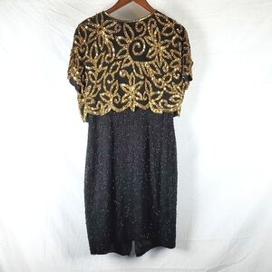 Vintage‎ Niteline Della Roufogali Silk Beaded Cocktail Dress